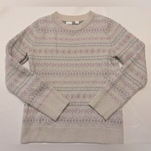 Gap Kids silver, purple, and pink sweater